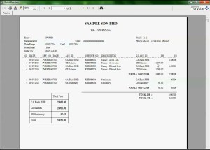 GAMS Print GL Journal | G Software Solution Sdn Bhd | Klang Valley | Malaysia