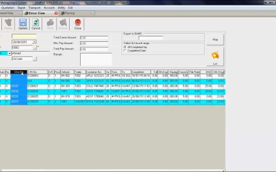 GTMS Driver Claim Add Header Click Sorting Function